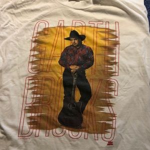 Garth Brooks Mens White T-Shirt XL 1992 Vintage
